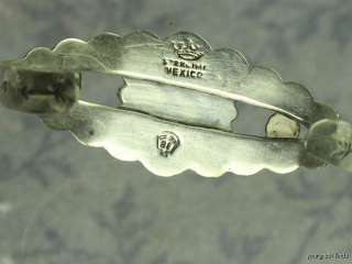 VINTAGE MEXICAN STERLING SILVER SOUTHWESTERN STYLE TOURIST BRACELET 