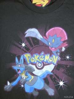 Pokemon PIKACHU Lucario Weavile PokeBall Tee Shirt 5/6  