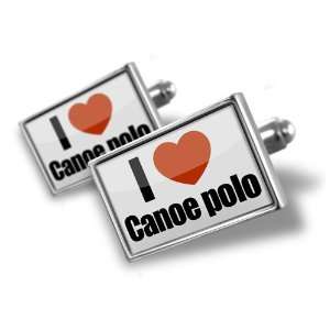  Cufflinks I Love canoe polo   Hand Made Cuff Links: A 