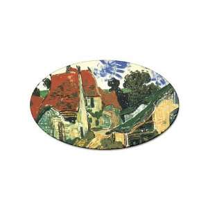  Villages Street in Auvers By Vincent Van Gogh Oval Sticker 