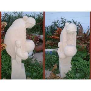   Outdoor CAST SANDSTONE All Weather Sculpture: Patio, Lawn & Garden