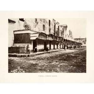  1914 Print Puebla Street Scene Mexico Capital Sierra 
