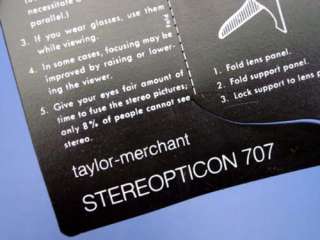 Taylor Merchant Stereopticon 707 Folding Stereoscope  