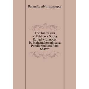   Pandit Mukund Ram Shastri Rajanaka Abhinavagupta Books
