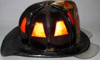 CAIRNS FIRE HELMET MODEL 5A NEW YORKER EMFD LADDER 1 DEPARTMENT BLACK 