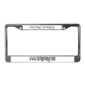  Stimpy Saving License Plate Frame by  Everything 