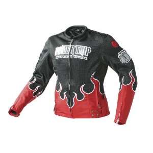  Power Trip Stiletto Ladies Motorcycle Jacket Black/Red 