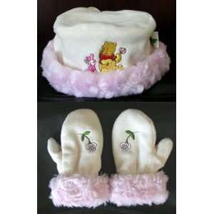  Disney Winnie The Pooh & Piglet Baby Beanie Hat & Glove Set Baby