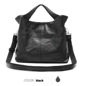 High End Italian Calf Leather Hand Bag Purse black  