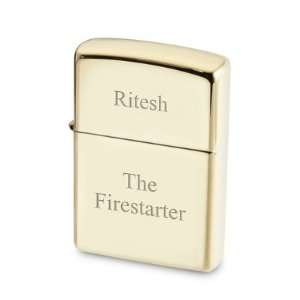  Personalized Zippo Goldtone Lighter Gift: Kitchen & Dining