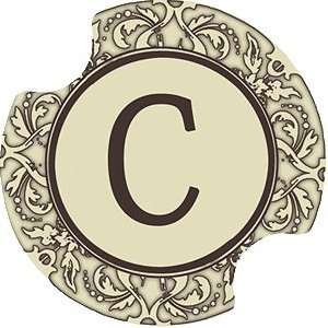   Monogram C Thirstystone Carster Car Drink Coasters