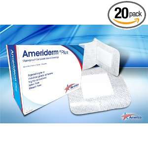  AmeriDerm Plus Sterile Waterproof Island Dressing 6x6 