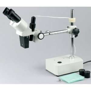 10X Stereo Binocular Microscope Boom Arm + Light:  