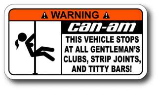 Strip Club Can Am Sticker Decal Spyder RT RS Roadster  