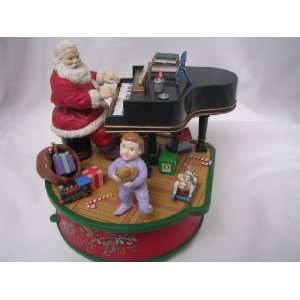 Christmas Animated Music Box ; Piano Playing Santa 