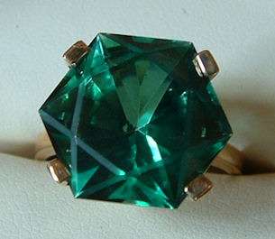 Beautiful 8.00CT Natural Green Topaz 14K Solid Gold Ring  