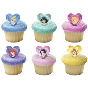   Disney Princess Jewel Ring Cupcake Topper (24 pcs) !!: Home & Kitchen