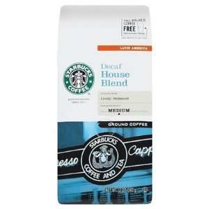 Starbucks Decaf House Blend Ground Coffee (Mild), 12 oz Bags 3 ct 