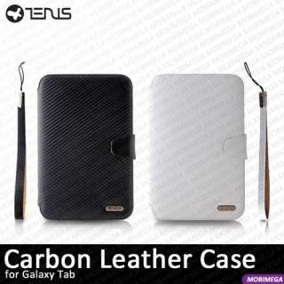 Zenus Carbon Genuine Leather Case Galaxy Tab   White  