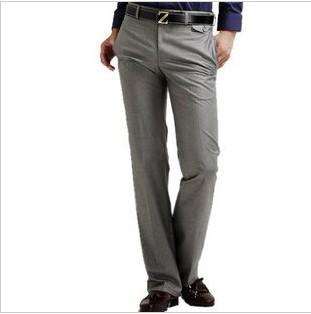 2011 Mens Casual Straight Fine Pants Trousers Gray 0514  
