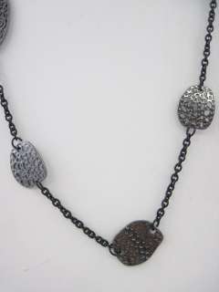 NEW DESIGNER Silver Tone Chain Link Filigree Necklace  