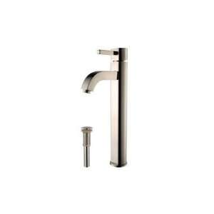   Sink in White with Ramus Single Lever Faucet Finish Satin Nickel