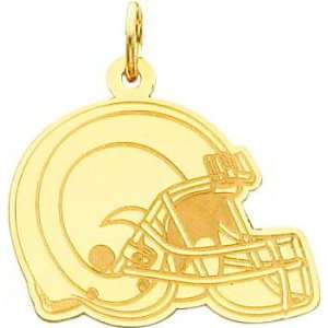  14K Gold NFL St. Louis Rams Football Helmet Charm: Sports 