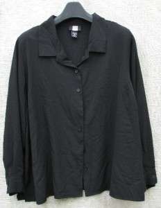   26/28W 3X Black Dressy Office Career TOP~FALL~$4.50 SHIPPING~  