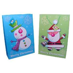   12 Humongous Santa & Snowman Christmas Gift Bags 29
