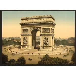  Photochrom Reprint of Arc de Triomphe, de lEtoile, Paris 