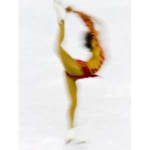  Blurred Action of Woman Figure Skater, Torino, Italy 