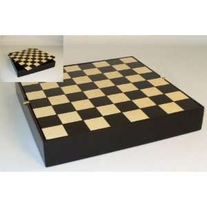    WW Chess Black Maple Veneer Chess Checkers Game Chest Toys & Games