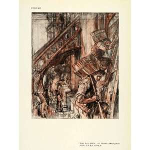  1917 Print Frank Brangwyn Chalk Art Construction Builders 