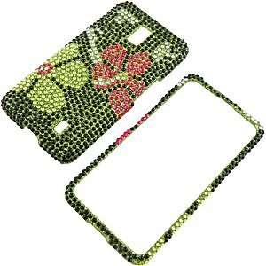   LG Spectrum VS920, Green Daisy Full Diamond Cell Phones & Accessories
