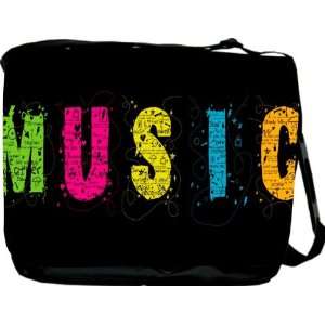  Rikki KnightTM Rainbow Music Word Messenger Bag   Book Bag 