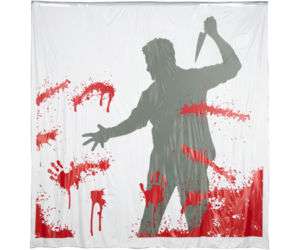 GEMMY HALLOWEEN PROP SHOWER CURTAIN PSYCHO SOUNDS  