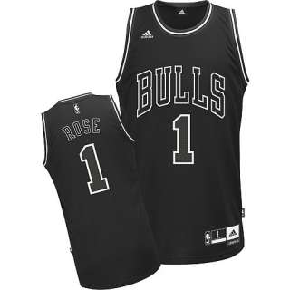2012 NBA Chicago Bulls Derrick Rose Revolution 30 Swingman black 