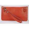 leather Envelope clutch messenger shoulder bag orange s  