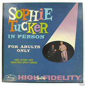 SOPHIE TUCKER IN PERSON ADULTS ONLY Mercury Mono LP  