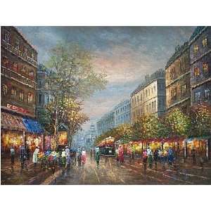 Fine Oil Painting, Paris Street SP02 12x16 