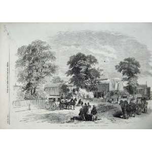  1857 View South Kensington Museum Horse Coach People: Home 