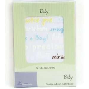  Jo Ann Craft Essentials Rub on Match Book   Baby