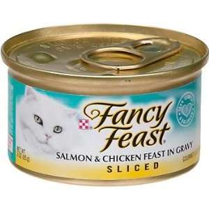   Feast Sliced Salmon and Chicken Feast Gourmet Cat Food: Pet Supplies