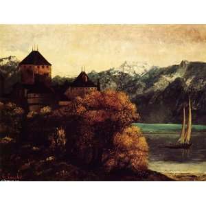   paintings   Gustave Courbet   24 x 18 inches   The Chateau de Chillon