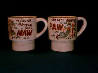 Japan Maw & Paw Cups Stop Griping Never Had it so Good  