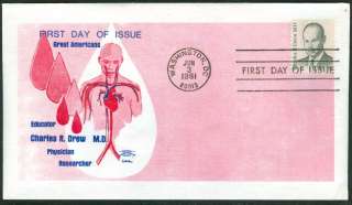 DR CHARLES RICHARD DREW Physician Colonial Cachet FDC  