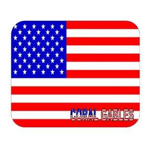  US Flag   Coral Gables, Florida (FL) Mouse Pad 