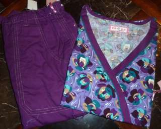Koi Kathryn Sparks Scrub Uniform Top & Lindsey Violet Scub Uniform 