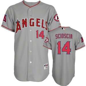  Mike Scioscia Jersey: Adult Majestic Road Grey Authentic 