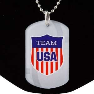 Olympics USA Olympic Team Crest Dog Tag Necklace  Sports 